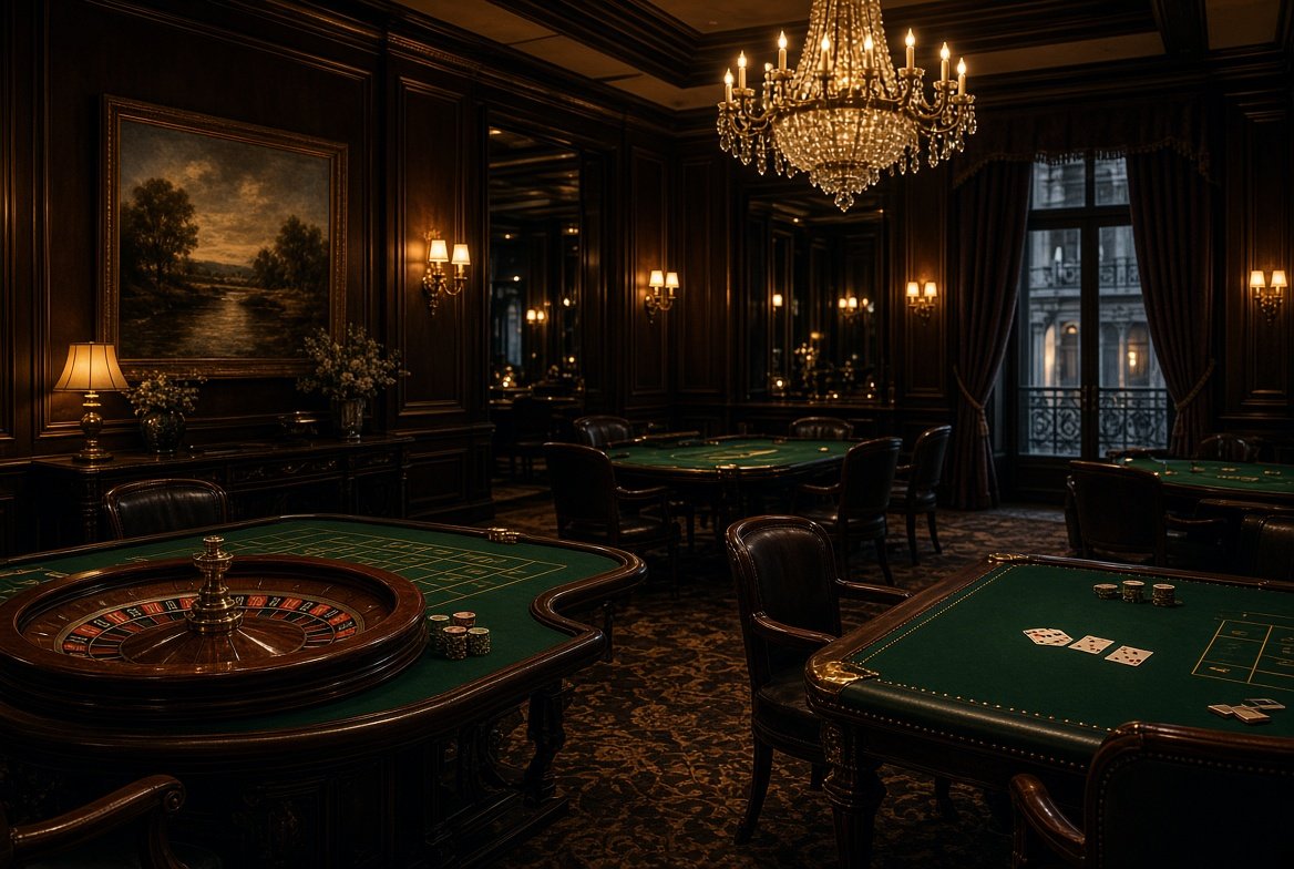 Salón de mesas de Argensia con ruleta y tapete verde